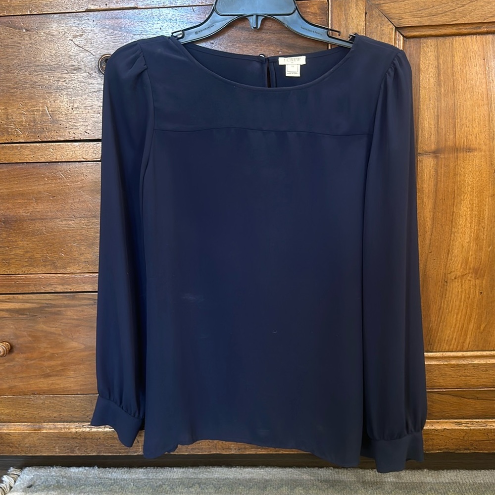 J.Crew navy blouse